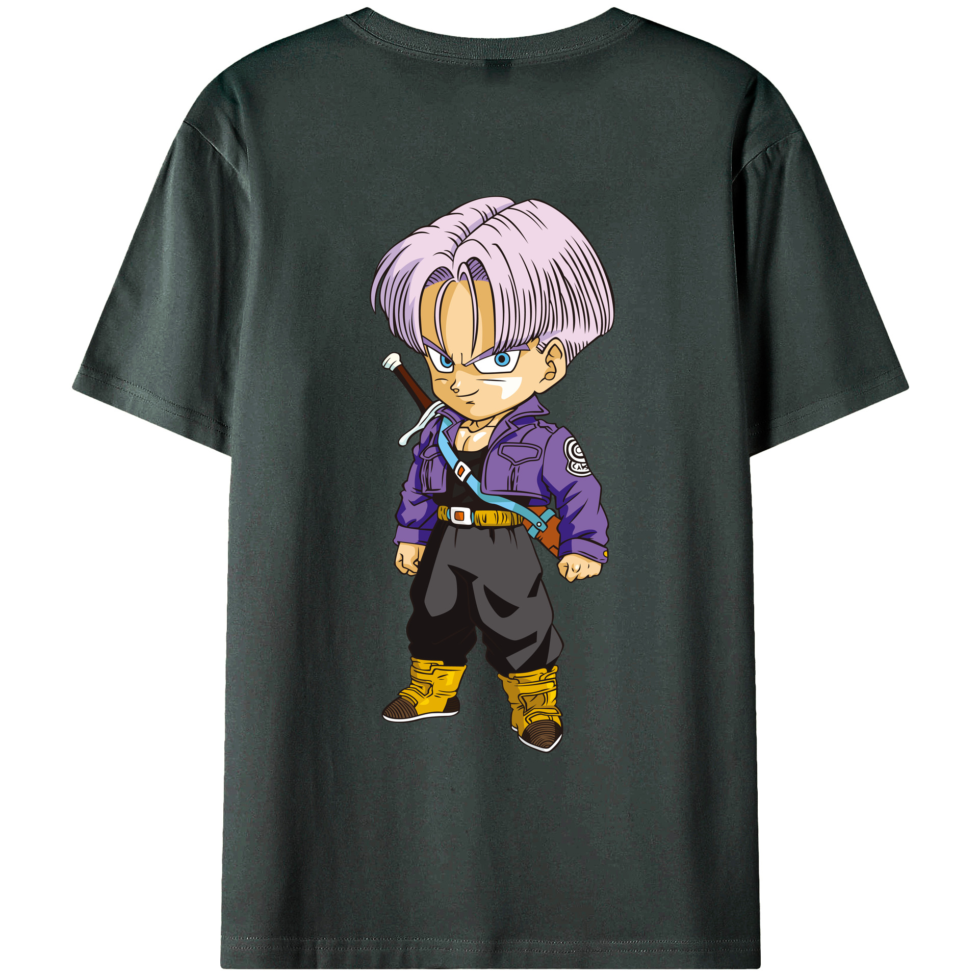 （画像用） ドラゴンボール トランクス（Torankusu）DRAGON BALL Trunks 綿100％ メンズ半袖Tシャツ（バックプリント） 通気性